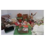 Misc Christmas Lot-Figurines, Night Light &more