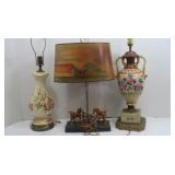 3 Vintage LIghts(1 works, 2 need wired) 3 Vintage LIghts(1 works, 2 need wired)