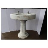 Vintage Cast Iron Sink & Pedestal