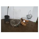 Metal Plant Stand & Metal Planter Basket Metal Plant Stand & Metal Planter Basket