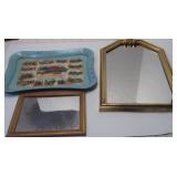 Vintage Covered Bridges, Metal Trays&2 Mirrors