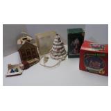 Christmas Lot-Hand-crafted Santa Figurine &more