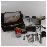 Stanley Battery Drill Set w/Bits & Case