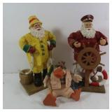 2 Collectible Santas & 1 Duck
