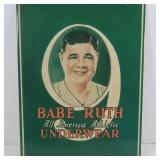 Metal Sign-Babe Ruth Underwear
