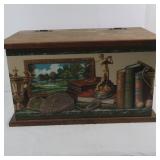 Wood Golfer Decor Box w/Lid