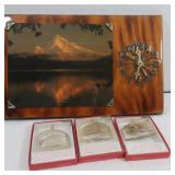 Battery Wall Clock wMountain Picture, 3 National