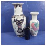 2 Vases & Assorted Shot Glass