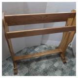 Solid Oak Wood Quilt Rack--32x11x33"H