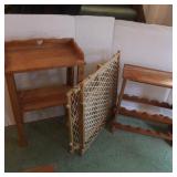 Wood Wine Rack-23x8"x24"H, Wood Shelf-19x11x30"H&