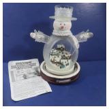 NIB Thomas Kinkade Crystal Snowman
