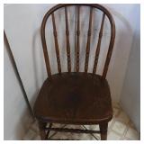 Antique Oak Spindle Back Chair