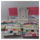 Scrapbook Paper Lot w/Tote