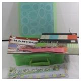 Scrapbook Paper Lot w/Tote
