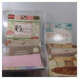 Scrapbook Paper Lot w/Tote