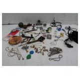 Vintage Brass Bottle Opener, Jewelry, RR Pin &more