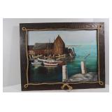 Framed Oil Pant signed Bert 