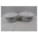 2 Corelle Bowls w/Lids