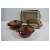 Fire King Bowls w/Lids & Casserole Dishes