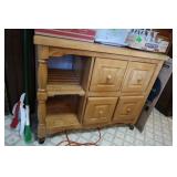 Wooden Kitchen Island w/Wheels-20x12x48"