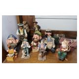 Assorted Seaman Figures & 2 Fishing Ornaments