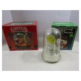 North Pole Animated Music Box,Snowman Candleholder