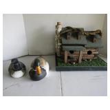 Duck Decoys & Log Cabin Bird House