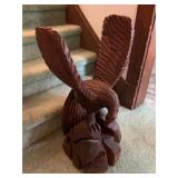 Large Hand Carved Wood Eagle-30"Hx17 1/2" Wing to