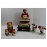 Christmas Lot-Nesting Santas, Musical Box &more