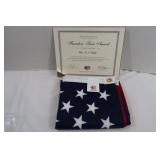3x5 Nylon Flag flown over Flight 93 National Memor