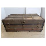 Vintage Wooden Trunk w/Shelf