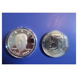 JFK Jr .999 1oz. Silver Coin, JFK Sr. Comm. Coin