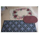 3 Assorted Throw Rugs