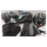 2 Bike Helmets, Kneed & Elbow Pads