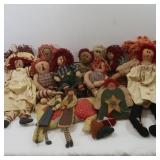 Vintage Raggedy Ann&Andy Dolls-Large Assortment