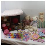 Large Yarn Lot, Bunnies & more