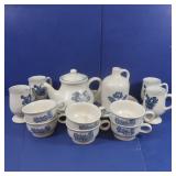 Pfaltzgraff Lot-Paltter, Teapot,  Coffee Mugs,Cups