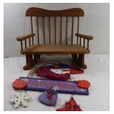 Small Decorative Rocker, Wooden Sign(18x9x15")