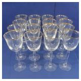 16 LENOX Gold Rimmed Wine Glasses