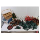 Christmas Lights, Holiday Baskets & Decor w/Bin