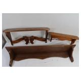 3 Wooden Shelves