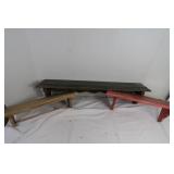 3 Painted Primitive Shelves