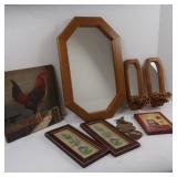 Rooster Print, Framed Mirror, Decorative Prints &