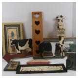 Heart Decor Mini Shelf(23x3x5)&Primitive Decor