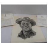 Ronald Reagan Poster signed Gary Guiffre& Republic