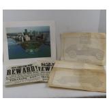 Pgh Photo, Repro.Wanted Poster, Indy Car Drawings