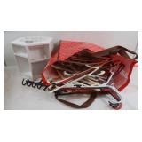 Plastic Make-up Holder, Pr. of Earrings, Hangers