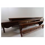 4 Wooden Shelves