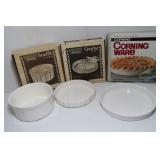 3 Hearth Stoneware Souffle & Quiche Bake&Serve &
