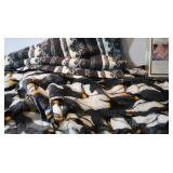 Large Lot of Sewing Fabric w/Bins